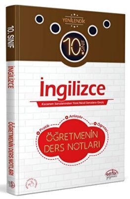 10. Sınıf İngilizce Öğretmenin Ders Notları kapağı
