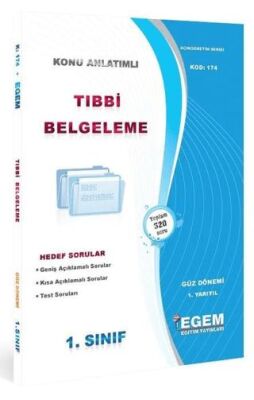 AÖF 1. Sınıf Tıbbi Belgeleme Güz Dönemi 1. Yarıyıl Konu Anlatımlı Soru Bankası  174 kapağı
