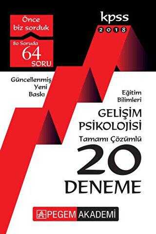2018 KPSS Eğitim Bilimleri Gelişim Psikolojisi Tamamı Çözümlü 20 Deneme