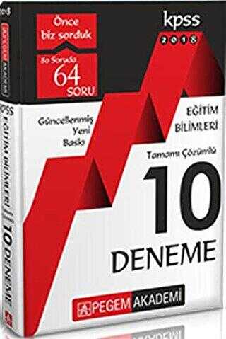 2018 KPSS Eğitim Bilimleri Tamamı Çözümlü 10 Deneme