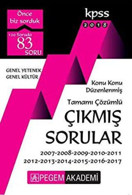 2018 KPSS Genel Yetenek Genel Kültür Konu Konu Düzenlenmiş Tamamı Çözümlü 2007 – 2017 Çıkmış Sorular
