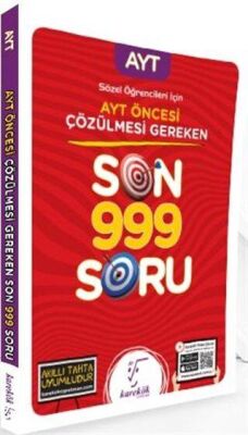 Sözel Öğrencileri İçin AYT Öncesi Çözülmesi Gereken Son 999 Soru kapağı