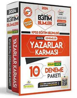 2024 KPSS Eğitim Bilimleri Yazarlar Karması Türkiye Geneli Kurumsal 10lu D. Çözümlü Paket Deneme kapağı