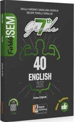 LGS Farklı İsem 8. Sınıf İngilizce 40`lı Sarmal Deneme kapağı