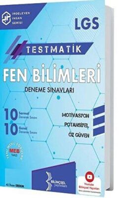 Bilinçsel Yayınları 8. Sınıf LGS Testmatik Fen Bilimleri Deneme Sınavları kapağı