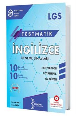 Bilinçsel Yayınları 8. Sınıf Testmatik İngilizce Deneme Sınavları kapağı