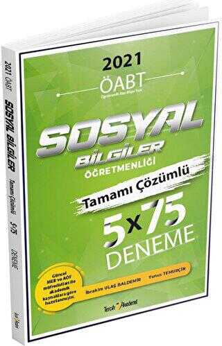 Tercih Akademi Yayınları Tercih Akademi 2021 ÖABT Sosyal Bilgiler Öğretmenliği 5x75 Deneme Çözümlü kapağı