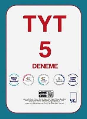 YZ YKS TYT 5 Deneme Sınavı Video Çözümlü kapağı