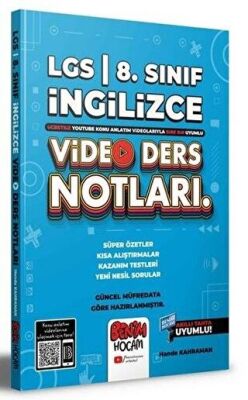 LGS 8. Sınıf İngilizce Video Ders Notları kapağı
