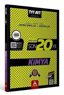 2022 TYT AYT Kimya Son 20 Yıl Konularına Göre Çıkmış Sorular ve Çözümleri kapağı