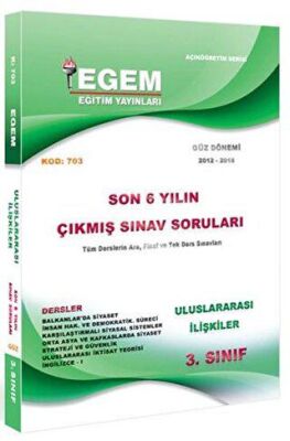 3. Sınıf 5. Yarıyıl Uluslararası İlişkiler Güz Dönemi Konu Anlatımlı Soru Bankası Kod 703 kapağı