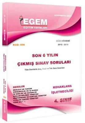 4. Sınıf 7. Yarıyıl Konaklama İşletmeciliği Güz Dönemi Çıkmış Sınav Soruları 2012-2018 kapağı