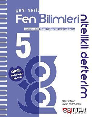 Nitelik 5. Sınıf Akıllı Defter Fen Bilimleri Yeni Nesil Nitelikli kapağı