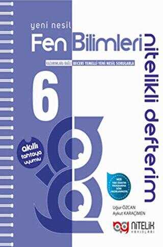 Nitelik 6. Sınıf Akıllı Defter Fen Bilimleri Yeni Nesil Nitelikli kapağı