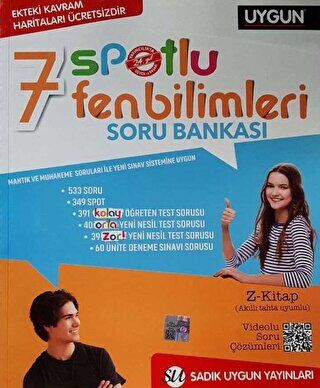 7. Sınıf Spotlu Fen Bilimleri Soru Bankası kapağı