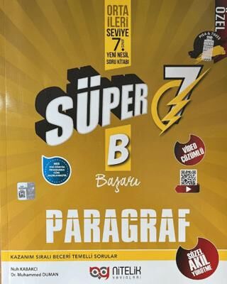 7. Sınıf Paragraf Süper Yeni Nesil Soru Kitabı kapağı