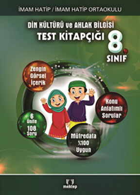 Mektep Yayınları 8. Sınıf İmam Hatip Ortaokulu Din Kültürü ve Ahlak Bilgisi Test Kitapçığı