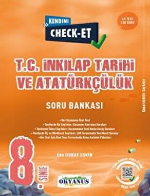 8. Sınıf Kendini Check - Et İnkılap Tarihi Ve Atatürkçülük Soru Bankası kapağı