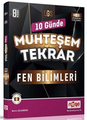 8. Sınıf LGS Fen Bilimleri 10 Günde Muhteşem Tekrar kapağı