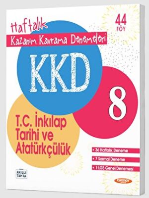 KKD 8. Sınıf T.C. İnkılap Tarihi Ve Atatürkçülük Haftalık Kazanım Kavrama Denemeleri kapağı