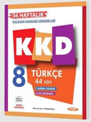 8. Sınıf Türkçe KKD Haftalık Kazanım Kavrama Denemeleri kapağı