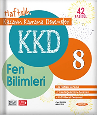 8. Sınıf Fen Bilimleri KKD Haftalık Kazanım Kavrama Denemeleri kapağı