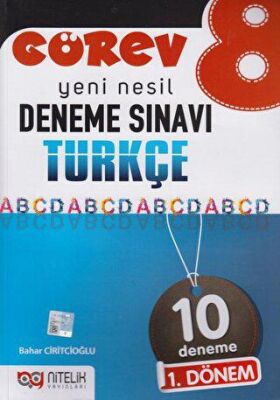 8. Sınıf LGS 1. Dönem Türkçe Görev 10 Deneme kapağı