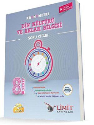 8. Sınıf Kronometre Din Kültürü ve Ahlak Bilgisi Soru Kitabı kapağı