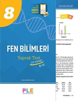Birey PLE 8. Sınıf Fen Bilimleri 32 Yaprak Test kapağı