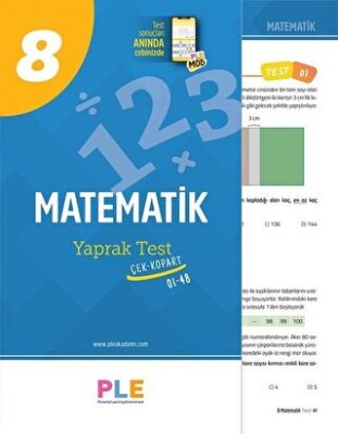 Birey PLE 8. Sınıf Matematik 48 Yaprak Test kapağı