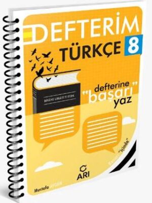 8. Sınıf Türkçe Defterim kapağı