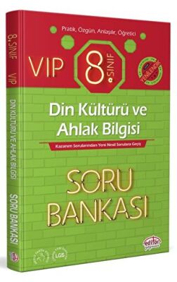 8. Sınıf VIP Din Kültürü ve Ahlak Bilgisi Soru Bankası kapağı