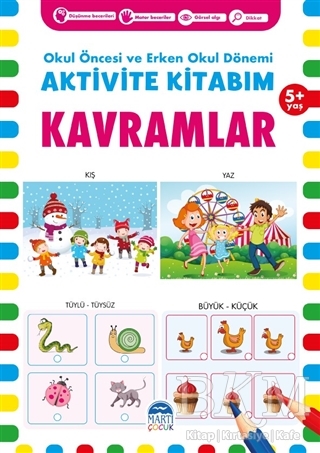 Kavramlar 5+ Yaş - Okul Öncesi ve Erken Okul Dönemi Aktivite Kitabım kapağı