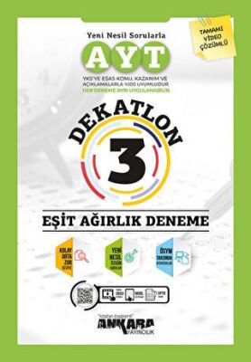 AYT Dekatlon 3 Eşit Ağırlık Deneme kapağı