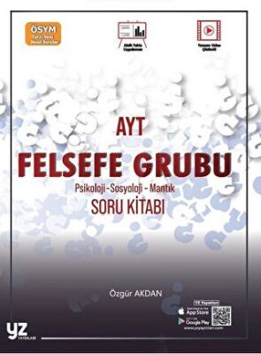 YZ YKS AYT Felsefe Grubu Psikoloji Sosyoloji Mantık Soru Kitabı kapağı