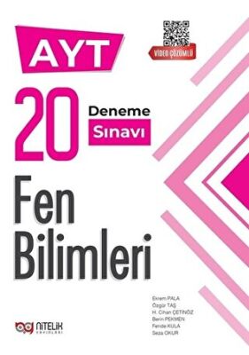 Nitelik YKS AYT Fen Bilimleri 20 Deneme Sınavı Video Çözümlü kapağı