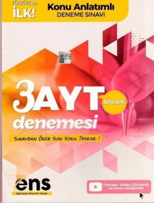 ENS Yayınları AYT Sayısal 3`lü Konu Anlatımlı Deneme kapağı