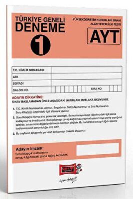 AYT Türkiye Geneli Deneme 1 kapağı