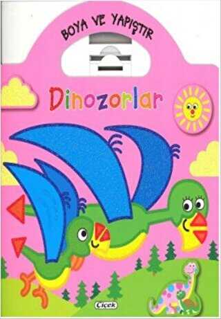 Boyama ve Yapıştır Dinozorlar Pembe
