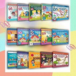 Çocuklar İçin IQ Geliştirici Zeka Oyunları Seti 15 Kitap Set