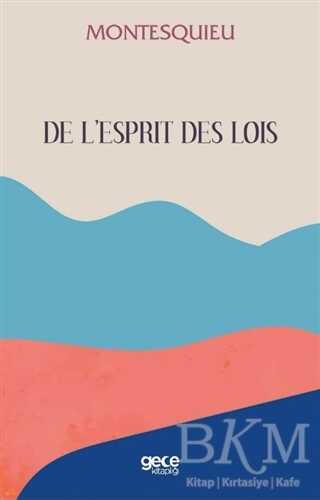 De L’esprit Des Lois kapağı