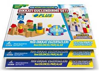 Dikkati Güçlendirme Seti Plus 3 Kitap Materyalsiz - 3 Yaş kapağı