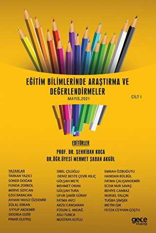 Eğitim Bilimlerinde Araştırma ve Değerlendirmeler Cilt 1 Mayıs 2021 kapağı