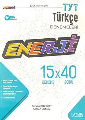 Palme YKS TYT Enerji Türkçe 15 Deneme Sınavı Video Çözümlü kapağı