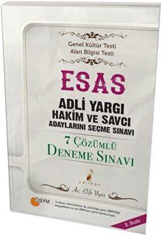 ESAS Adli Yargı Hakim ve Savcı Adaylarını Seçme Sınavı 7 Çözümlü Deneme Sınavı