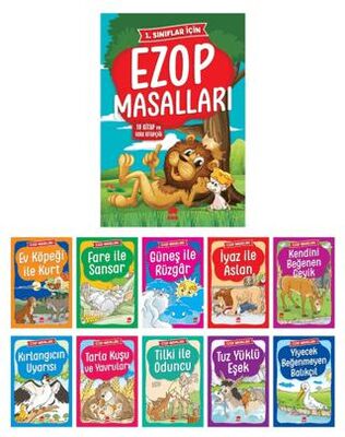 Ezop Masalları Seti - 10 Kitap Takım Küçük Boy kapağı