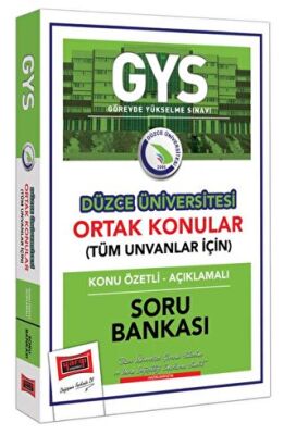 Yargı Yayınları GYS Düzce Üniversitesi Ortak Konular Konu Özetli - Açıklamalı Soru Bankası kapağı