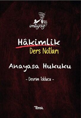 İmtiyaz Anayasa Hukuku Hakimlik Ders Notları kapağı