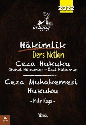 İmtiyaz Hakimlik Ders Notları Ceza Hukuku Genel Hükümler - Özel Hükümler kapağı
