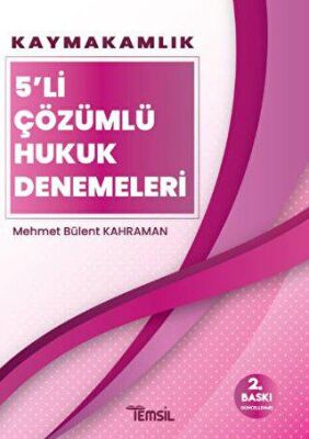 Kaymakamlık 5’li Çözümlü Hukuk Denemeleri kapağı